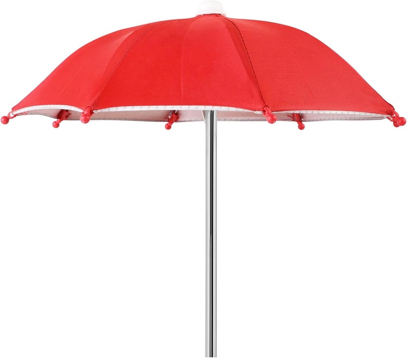 Gnodry Squirrel Picnic Table Feeder Replacement Mini Umbrella for Outside (Bright-Red) - Image 1